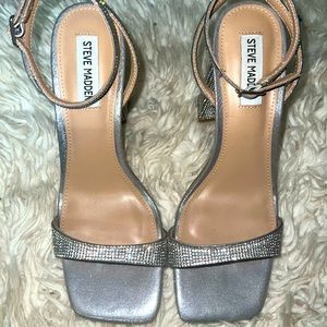 Steve Madden Rhinestone Ankle Strap Heels